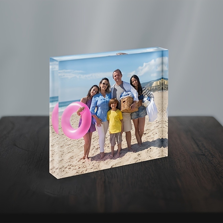 Photo Acrylic Block - 1 ชิ้น ของขวัญอะคริลิคพร้อมรูปภาพส่วนตัว สำหรับครอบครัว แม่ เพื่อน