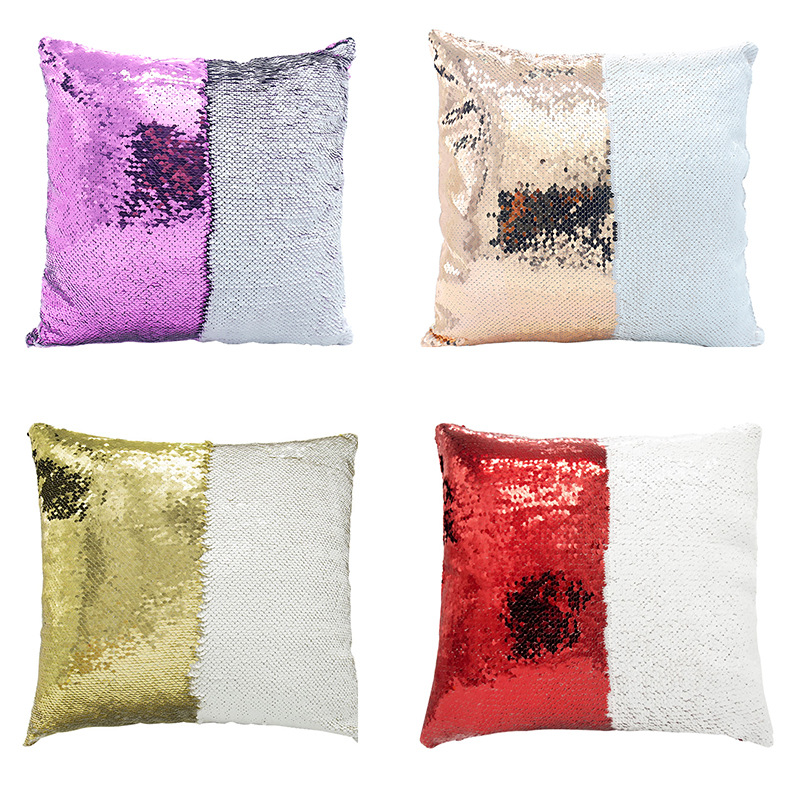 Pillow Cover Sublimation - 5 ชิ้น ปลอกหมอนอิงเลื่อมแบบสวม ขนาด 40*40 ซม.